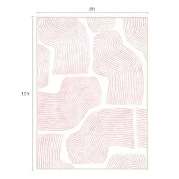 ODIKA Ultra Soft Area Rug 8x10, Non Slip, Stain Resistant Living Room Rug, Washable Area Rugs for Li...