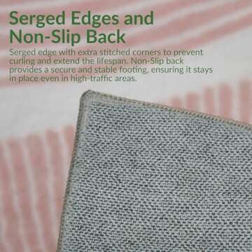 ODIKA Ultra Soft Area Rug 8x10, Non Slip, Stain Resistant Living Room Rug, Washable Area Rugs for Living Room, Rugs for Bedroom, Modern Abstract Style (Pink, 8x10)