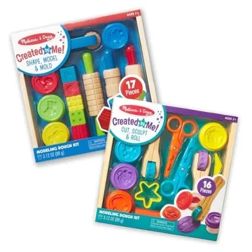 Melissa & Doug Clay Play Activity Set - Fun Arts & Crafts for Kids with 8 Tubs of Modeling Dough and...