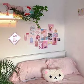 HK Studio Slay All Day Funny Poster 11" x 11" - Funny Signs for Dorm, Teen Room Decor, Aesthetic Roo...