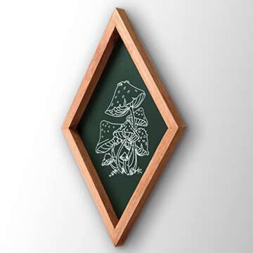 Lenkyin Dark Green Mushroom Farmhouse Decor for Home