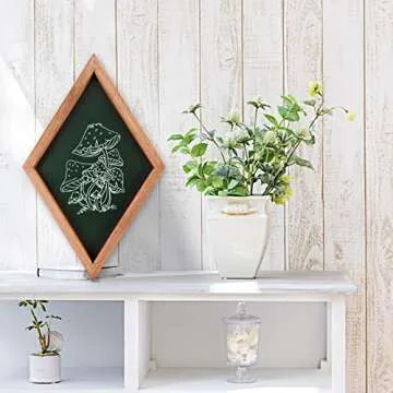 Lenkyin Dark Green Mushroom Farmhouse Decor for Home