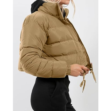Trendy Gihuo Cropped Puffer Jacket for Winter Style