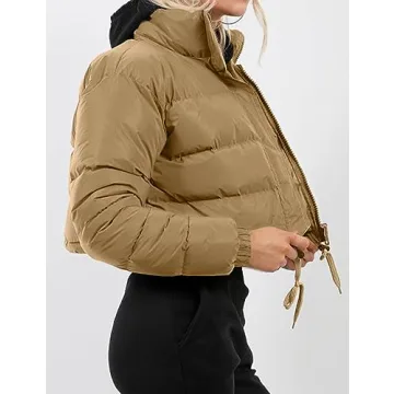 Trendy Gihuo Cropped Puffer Jacket for Winter Style
