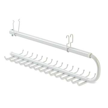 Rubbermaid FastTrack Tie & Belt Holder, White (FG3R14FTWHT)