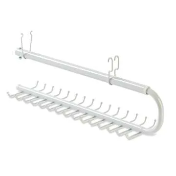 Rubbermaid FastTrack Tie & Belt Holder, White (FG3R14FTWHT)