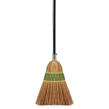Yocada Heavy-Duty Corn Broom for Effective Indoor-Outdoor Cleaning 59.8 inch