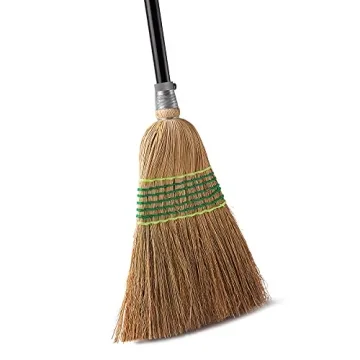 Yocada Heavy-Duty Corn Broom for Indoor and Outdoor Use