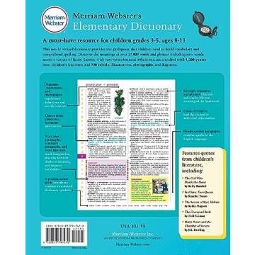 Merriam-Webster’s Elementary Dictionary - Features 37,000+ words, 900+ full-color illustrations, photos, & more