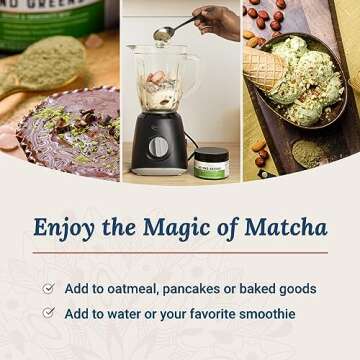 Live Conscious Beyond Greens Superfood Powder - Delicious Debloating Super Greens Powder - Matcha Gr...