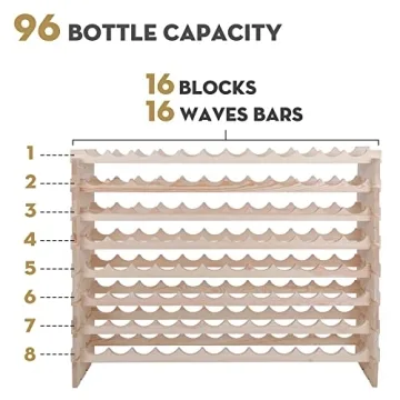 Stylish Smartxchoices 96 Bottles Stackable Wine Rack