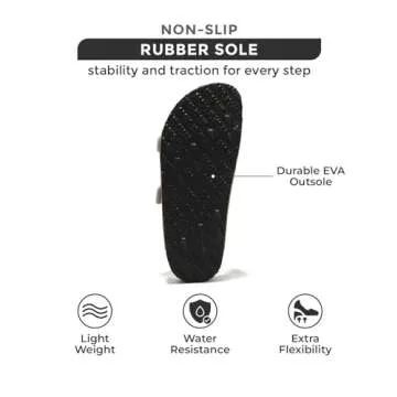 Project Cloud Genuine Leather Flat Sandals Beach Essentials Womens Sandals Memory Foam Vacation Essentials Slides for Women Footwear (Venita, Beige, 8)