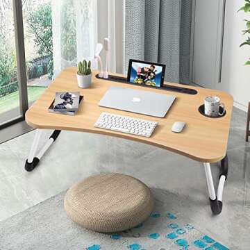 Slendor Foldable Laptop Desk for Bed and Couch Comfort