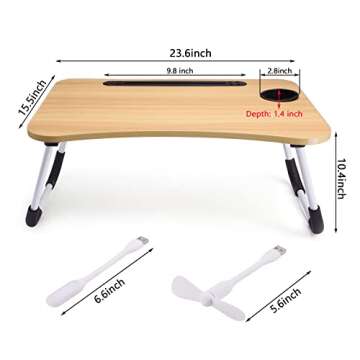 Slendor Foldable Laptop Desk for Bed and Couch Comfort