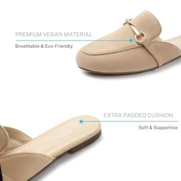 MUSSHOE Women's Comfortable Slip-On Mules for Daily Wear