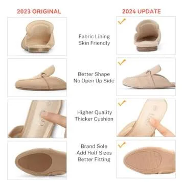 MUSSHOE Women's Comfortable Slip-On Mules for Daily Wear