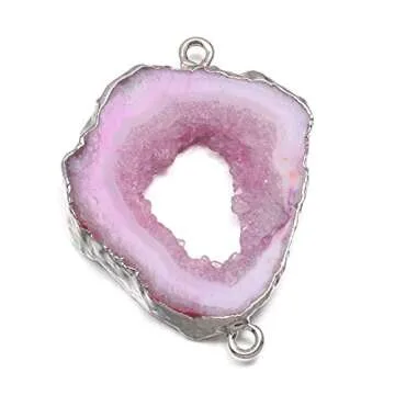 Druzy Agate Connectors for DIY Jewelry Making – 3 pcs