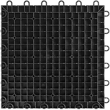 Speedway Garage Floor Diamond Tile, 12 x 12-Inch, Black, 50-Piece Set