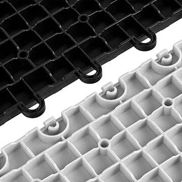 Speedway Garage Floor Diamond Tile, 12 x 12-Inch, Black, 50-Piece Set