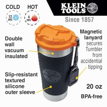 Klein Tools Stainless Steel Tumbler - Double Wall Insulated Mug