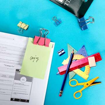100 Pcs Binder Clips Assorted Sizes for Every Need