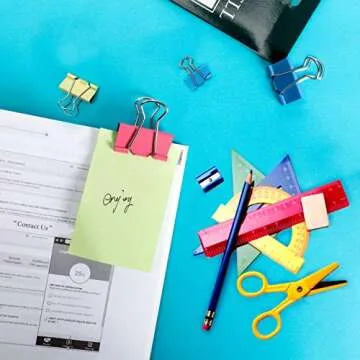 100 Pcs Binder Clips Assorted Sizes for Every Need