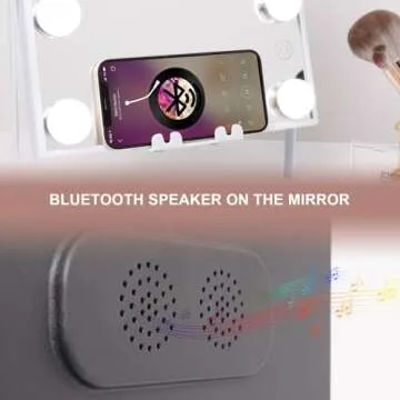 Fenair Lighted Makeup Mirror with Audio and Wireless Charging