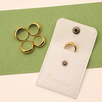 ESMATOO Gold Chunky Dome Ring 18K Plated for Stunning Style