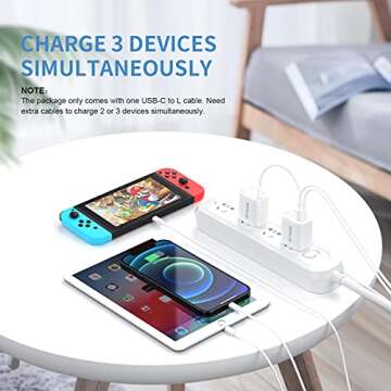 USB C 20W PD Fast Charger with Dual Ports & Cable