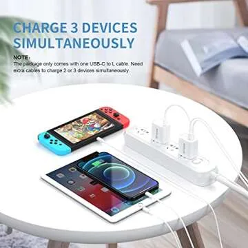 USB C 20W PD Fast Charger with Dual Ports & Cable