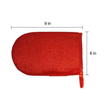 CleanAide Hair Magnet Pet Fur Removal and Lint Debris Cleanup Pick it up Mitt, Red, Pack of 2