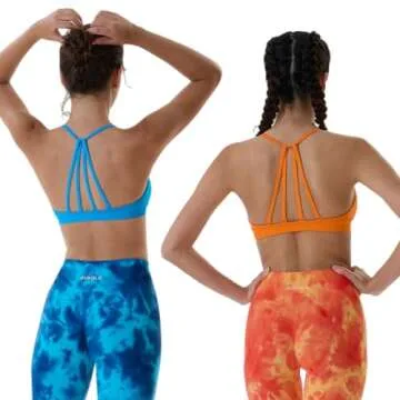 AUROLA Seamless Mercury Workout Sports Bras for Women Athletic Removable Adjustable Backless Minimal Top, Seamless-Blue Danube, M