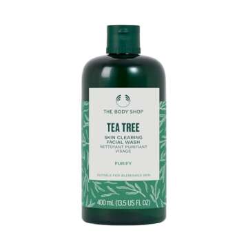 The Body Shop Tea Tree Skin Clearing Facial Wash for Blemished Skin, 13.5 Oz