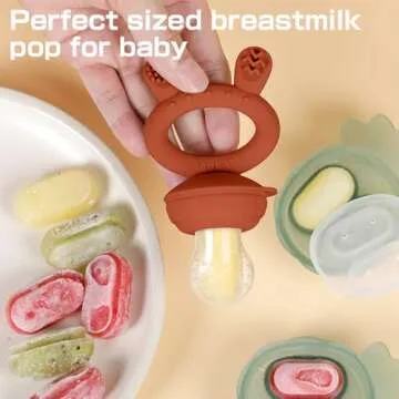 Haakaa Silicone Fresh Food Feeder with Silicone Pouch Cover 1 PK BPA Free (Copper)