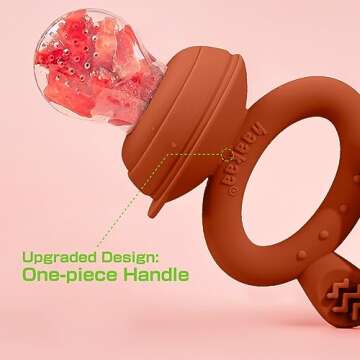 Haakaa Silicone Fresh Food Feeder with Silicone Pouch Cover 1 PK BPA Free (Copper)