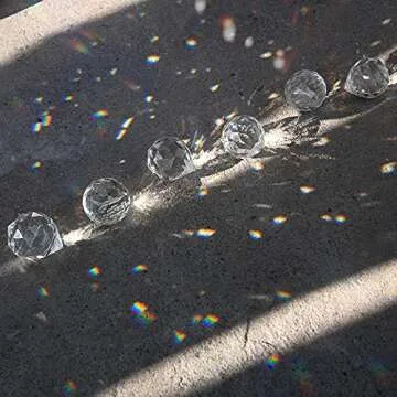 20pcs 0.8"/20mm Crystal Suncatcher Prism for Windows Hanging, Crystal Prisms Beads Ball Pendants Rainbow Maker for Fengshui, Home Room Decor, Indoor Windows