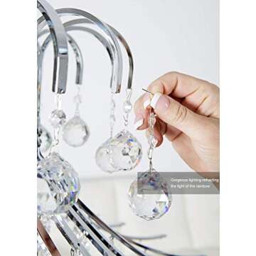 20pcs 0.8"/20mm Crystal Suncatcher Prism for Windows Hanging, Crystal Prisms Beads Ball Pendants Rainbow Maker for Fengshui, Home Room Decor, Indoor Windows