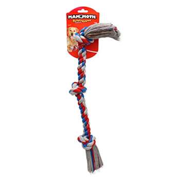 Mammoth Flossy Chews Rope Tug – Premium Cotton-Poly Tug Toy for Dogs – Interactive Rope Toy (Col...