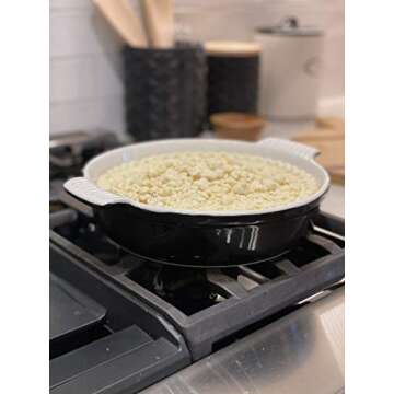 Partito Bella 13x9x3.5" Rectangle Premium Stoneware Baking Dish w/Lid Classic - Kitchen Baker for La...