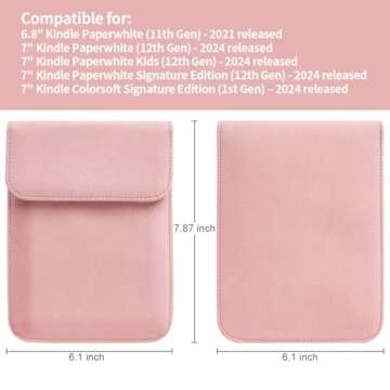WALNEW Sleeve Case for 7" Kindle Paperwhite and Kindle Colorsoft Signature Edition (2024 Released), ...