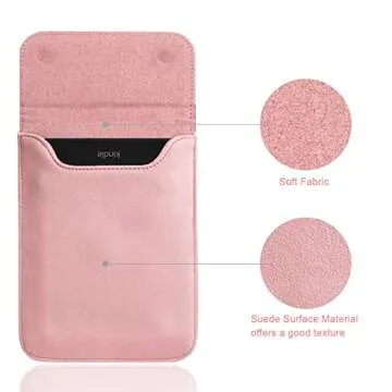 WALNEW Sleeve Case for 7" Kindle Paperwhite and Kindle Colorsoft Signature Edition (2024 Released), Protective Pouch Bag Case Cover for 6.8-inch All-New Kindle Paperwhite 11th Generation 2021(Pink)