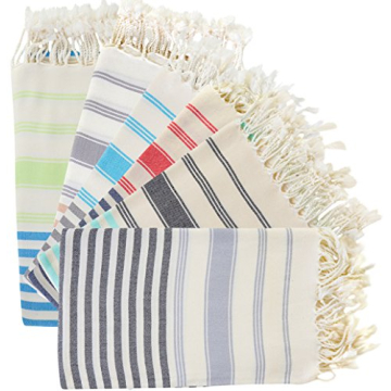 Oversized Turkish Cotton Beach Towels Set of 6 for Quick Drying