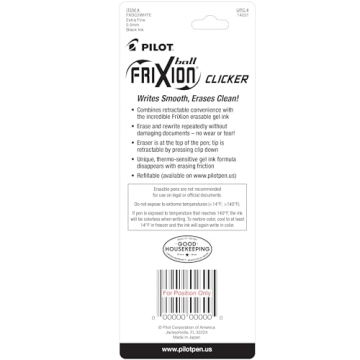 PILOT FriXion Clicker Pens - Erasable Gel Ink 0.5mm