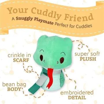 KIDS PREFERRED Harry Potter Slytherin Green Snake Plush Stuffed Animal with Embroidered Details and Green Stripped Scarf Hogwarts House Collectible for Babies, Toddlers, and Kids 6 Inches