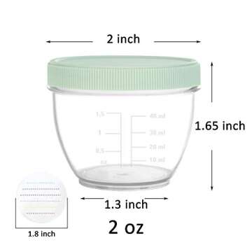 Youngever 18 Sets Baby Food Storage, 2 Ounce Plastic Baby Food Containers with Lids and Labels (Urba...