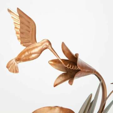 Indoor Hummingbird Lily Water Fountain for Calm Spaces