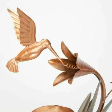 Indoor Hummingbird Lily Water Fountain for Calm Spaces