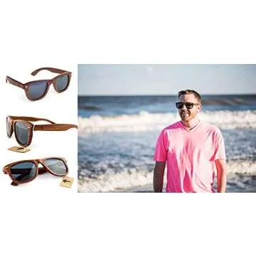 Viable Harvest Wooden Sunglasses - Stylish & UV400 Protection