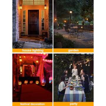 Hompavo 【Upgraded】 LED Flame Light Bulbs, 4 Modes Flickering Light Bulbs with Upside Down Effect...