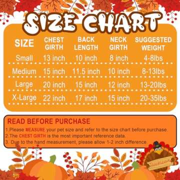 GOYOSWA Thanksgiving Sweaters Set for Dogs (Brown & Orange)